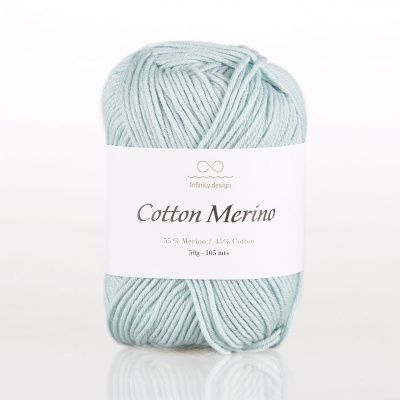 Infinity Cotton Merino (7211 LIGHT AQUA MELERT) 55% мериносовая шерсть, 45% хлопок  50гр/105 м